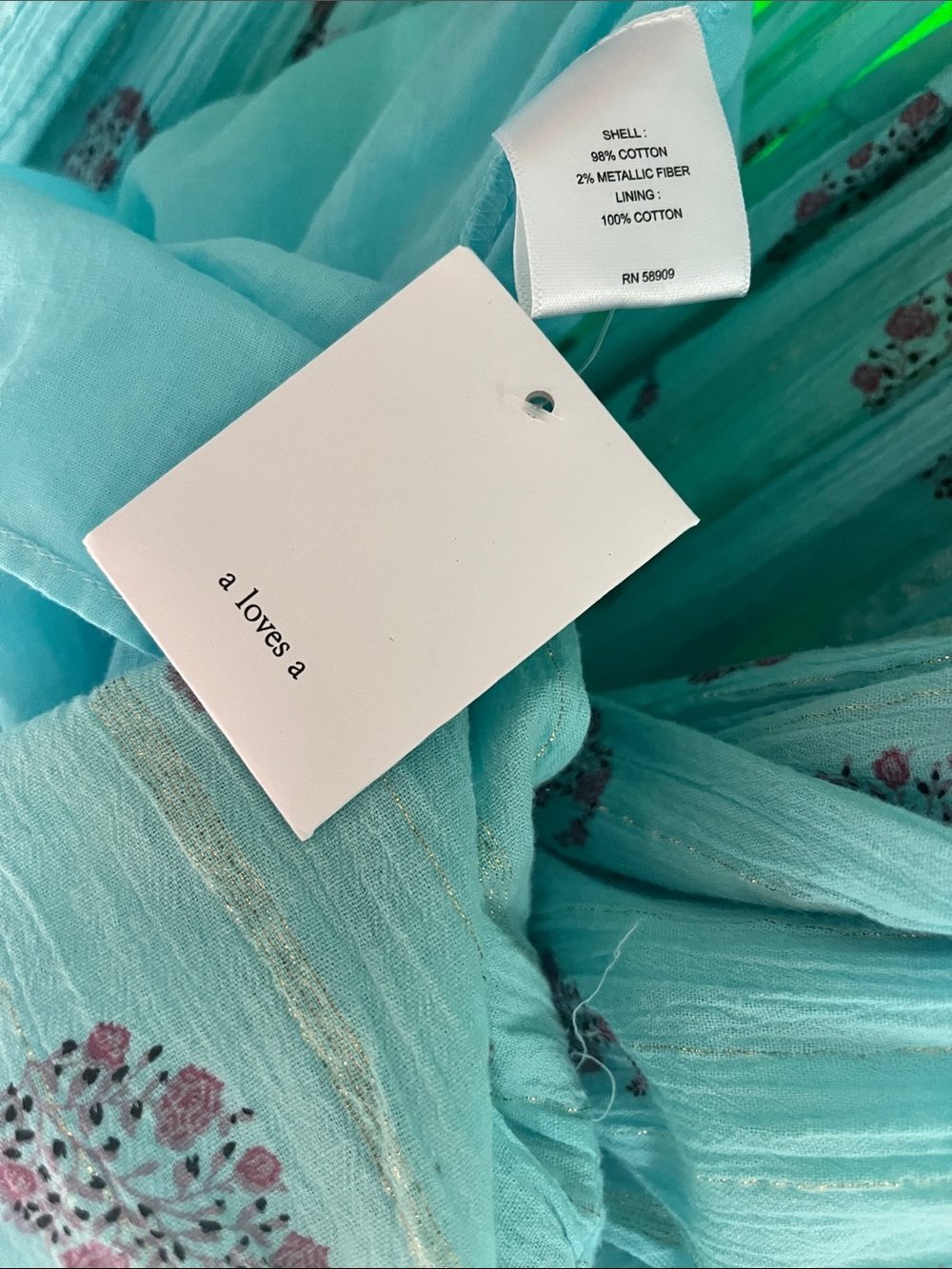 A Loves A Big Girls' Family Matching Flutter Sleeve Maxi Dress, M - Cloud Blue - Picture 4 of 5